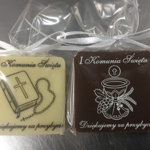 Podziękowania komunijne - kwadrat/medalik
