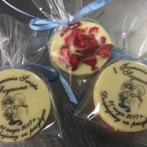 Podziękowania komunijne - kwadrat/medalik