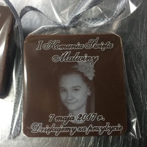 Podziękowania komunijne - kwadrat/medalik