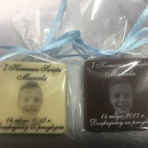 Podziękowania komunijne - kwadrat/medalik